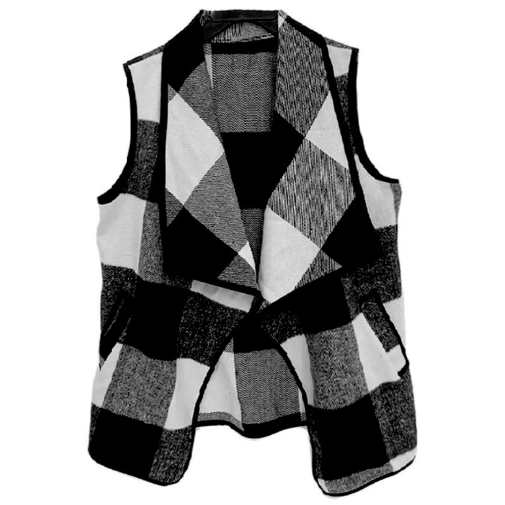 West Loop Buffalo Plaid Vest, Cotton and Wool Blend, One Size